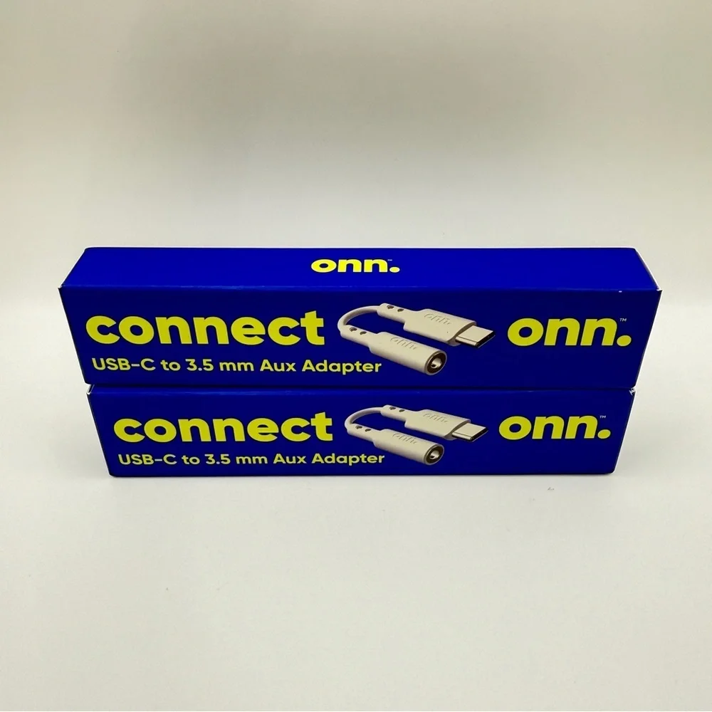ONN CONNECT USB-C to 3.5 mm Aux Adapter 2Pack